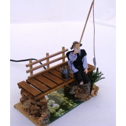 Fisherman on moving bridge...