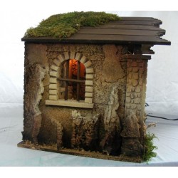 Capanna per presepe adatta...