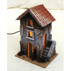 Small house with sloping...