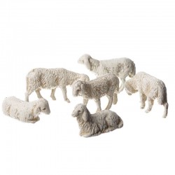 Busta 6 pecore per presepe...