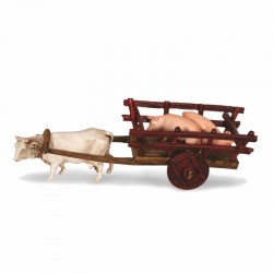 Wagon pulled with pigs 6 cm